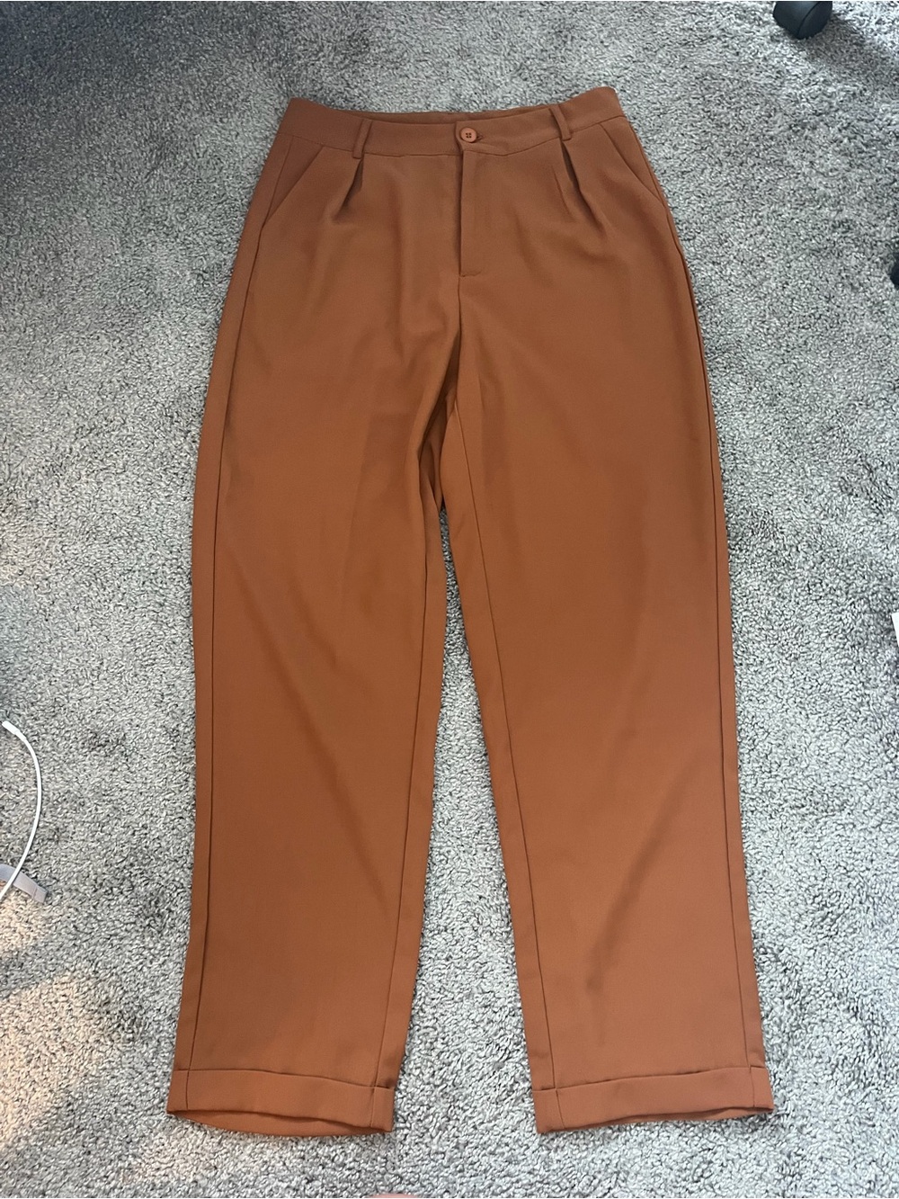 Women’s Camel Brown Tailored Dress Pants